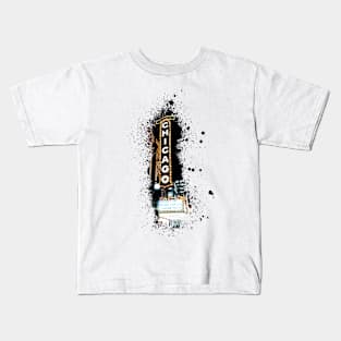 Chicago Sign //Paint Splash Kids T-Shirt